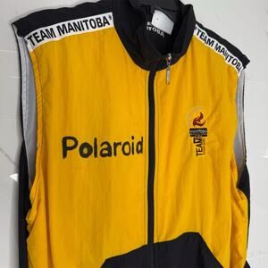 Vintage Polaroid ski Team Manitoba Windbreaker Vest XL Multicolor Unisex Canada
